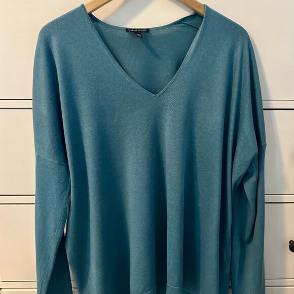 Eileen Fisher Silk & Cashmere Tunic Sweater - Picture 1 of 5